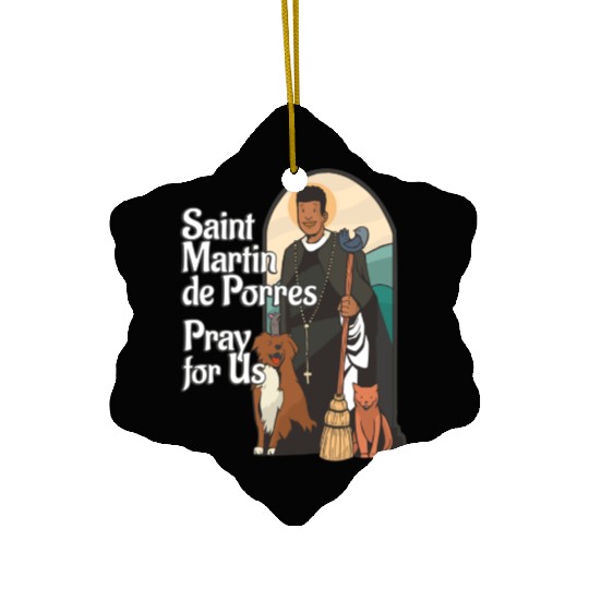 St Martin de Porres African American Black Saints Ceramic Ornaments