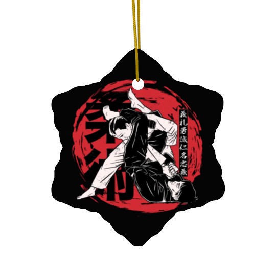 Martial Arts Brazilian Jiu Jitsu Ne-Waza Japanese Ceramic Ornaments