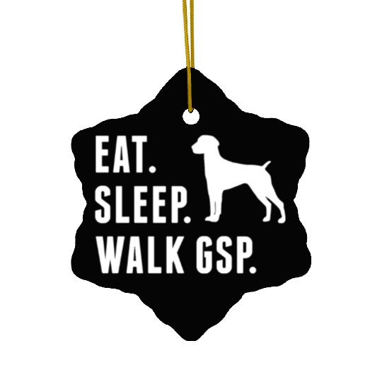 Eat Sleep Walk German Shorthaired Pointer Ceramic Ornaments