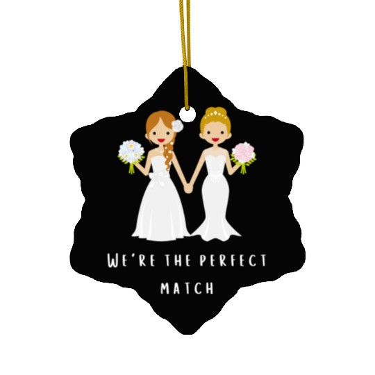 lesbian lgbtq pride valentine day 2023 valentines Ceramic Ornaments