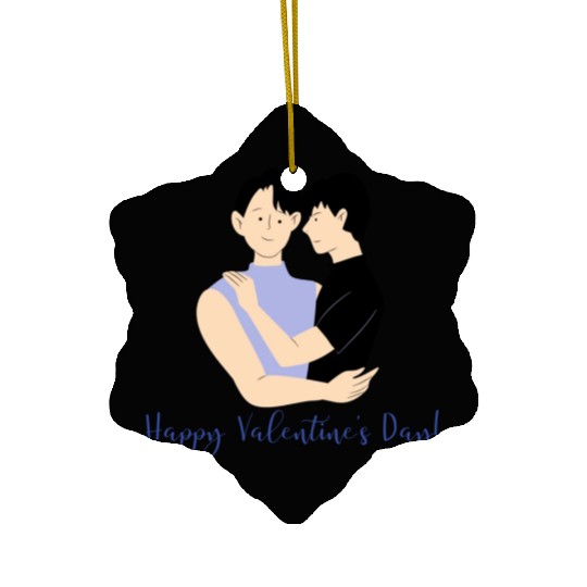 lesbian lgbtq pride valentine day 2023 valentines Ceramic Ornaments