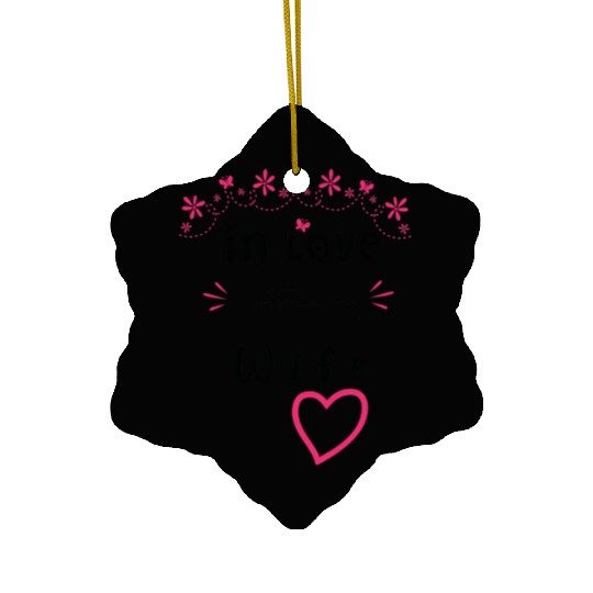 Love with My WIFE Cute Valentine day Mom to Be Val Ceramic Ornaments