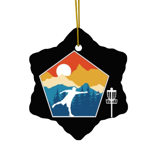Disc Golf Disc Golfing Ultimate Frisbee Natur Ceramic Ornaments