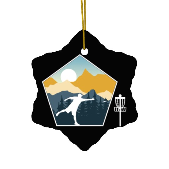Disc Golf Disc Golfing Ultimate Frisbee Natur Ceramic Ornaments