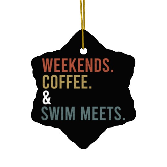 Retro Weekend Ceramic Ornaments Women Men, Swimmer Gifts,