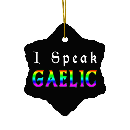 St Patricks Day Rainbow LGBT | I Speak Gaelic Ceramic Ornaments