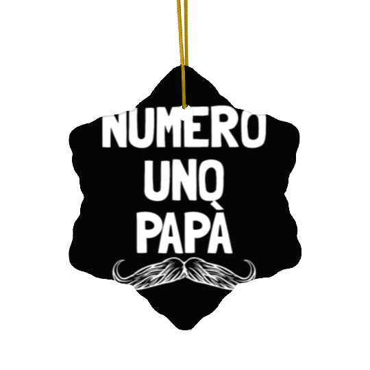 Numero Uno Papa Italian Dad Father's Number 1 Dad Ceramic Ornaments
