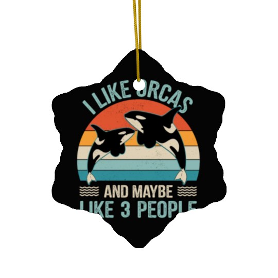 King Orca, Ruler of the Seas Ceramic Ornaments