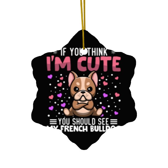 French Bulldog Heart Valentine's Day Animal For Ceramic Ornaments
