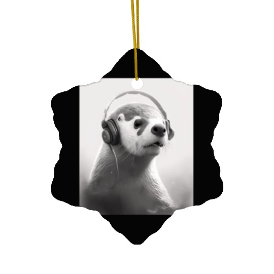 Musician Animal Pet Owners Otter Music Lover Ceramic Ornaments