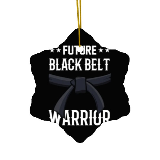 Future Black Belt Warrior Martial Arts MMA Belts Ceramic Ornaments