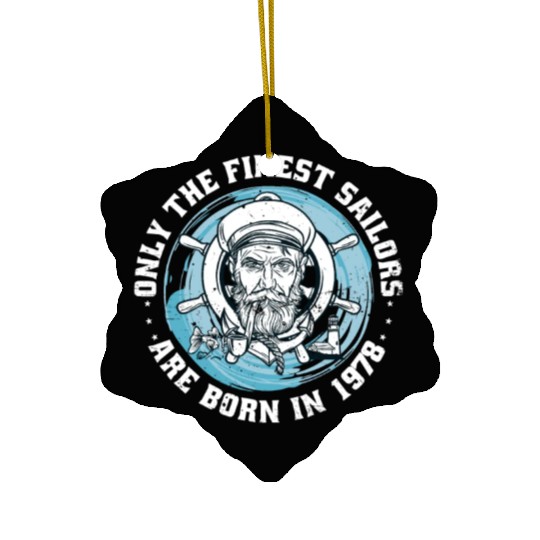 Sailors Sailboats Vintage 1978 Birthday fun Ceramic Ornaments