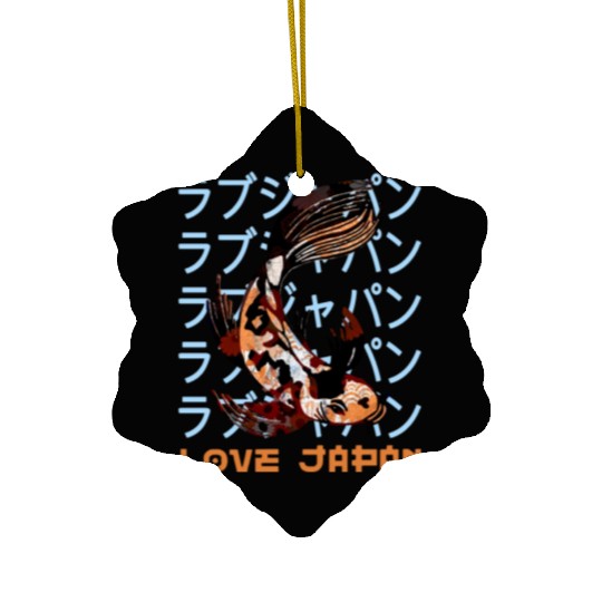 Japan Koi Carp Fish Water Pond Symbol Kanji Love Ceramic Ornaments