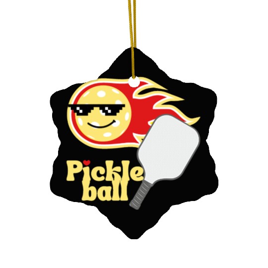 Pickle ball Ceramic Ornaments