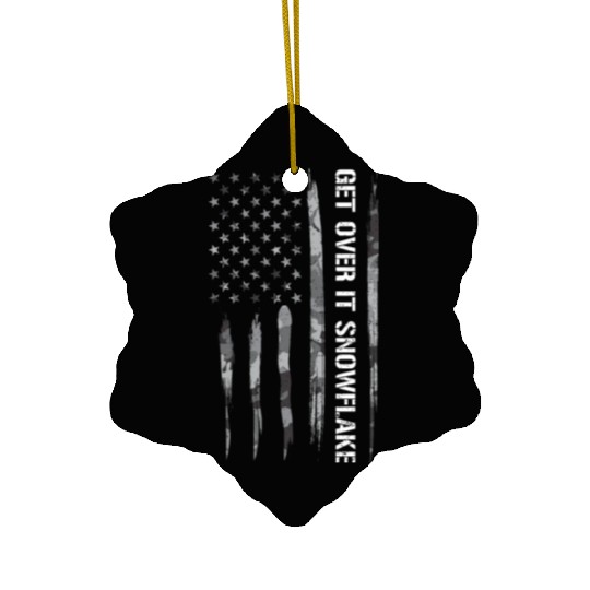 Get Over It Snowflake Ceramic Ornaments