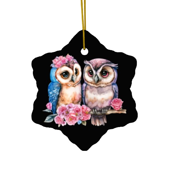 Owl Animal Cute Wild Bird Zoo Forest Nature Child Ceramic Ornaments