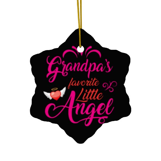 Grandpa's Favorite Little Angel Ceramic Ornaments