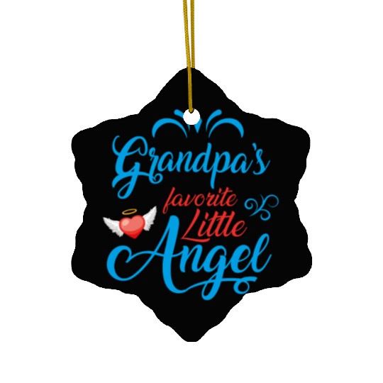 Grandpa's Favorite Little Angel Ceramic Ornaments