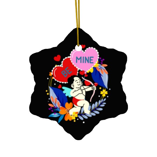 Cupid Be Mine - Valentines Day Ceramic Ornaments
