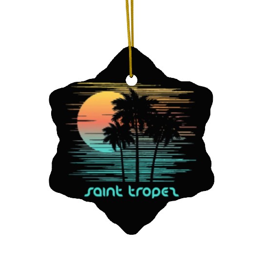 Saint Tropez Stylish Souvenir Vacation Ceramic Ornaments