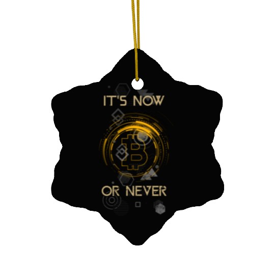 Bitcoin Trader Start Now Or Never Cryptocurrency T Ceramic Ornaments
