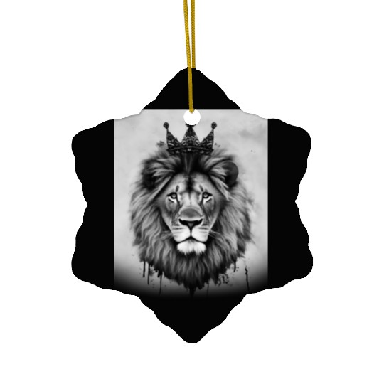 Lion with a crown Ceramic Ornaments