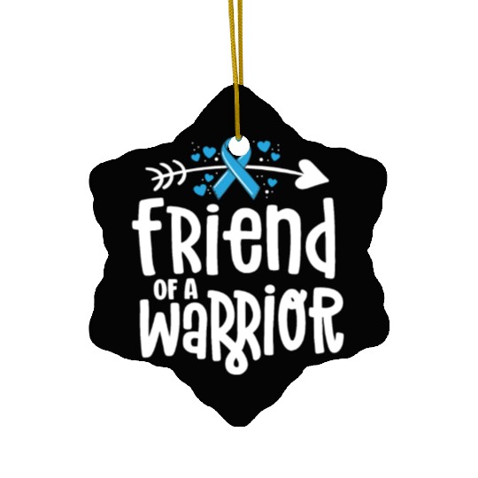 Friend Of A Warrior Support Team Prostate Cancer Ceramic Ornaments