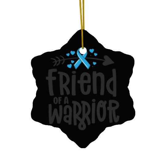 Friend Of A Warrior Support Team Prostate Cancer Ceramic Ornaments