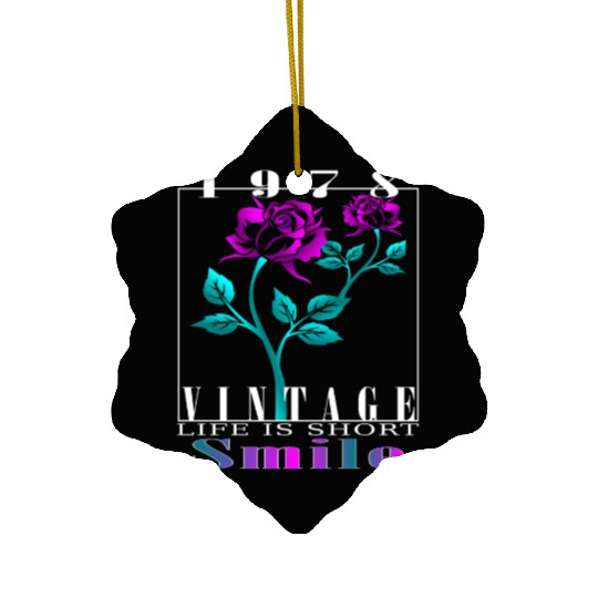 1978 Born Vintage Rose Gift Ceramic Ornaments