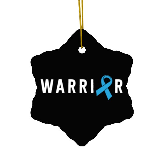 Prostate Cancer Warrior Light Blue Ribbon Dad Ceramic Ornaments