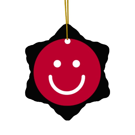 Flag of Japan with Smile face Ceramic Ornaments
