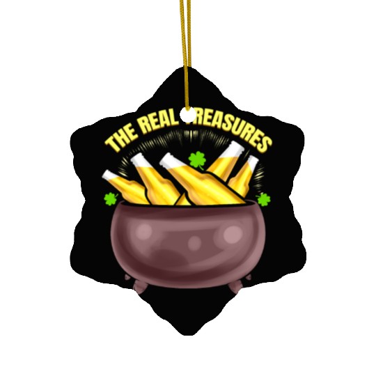 Beer Is The Real Treasure Pot Of Gold On St Ceramic Ornaments