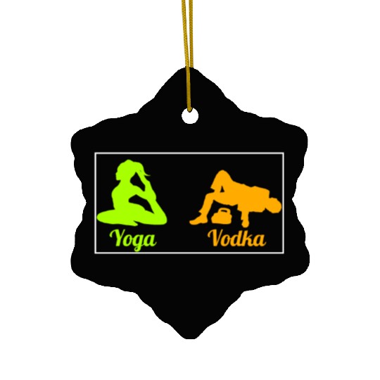 Difference Between Yoga And Vodka St Patricks Day Ceramic Ornaments
