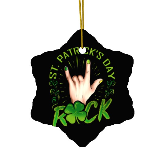 Sign Of The Horns Hand Logo Rock Music St Ceramic Ornaments