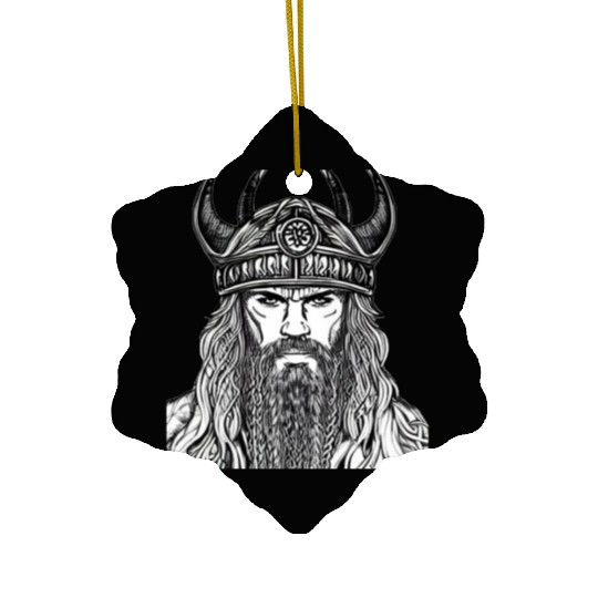 Viking Warrior Valhalla Norman Odin Ceramic Ornaments
