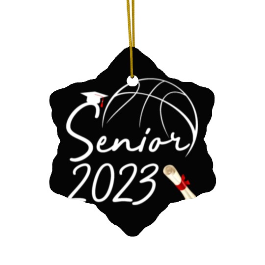 Graduate Senior Class 2023 Graduation Basketball Ceramic Ornaments
