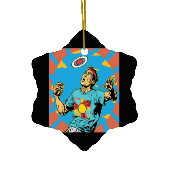 Ultimate Frisbee Retirement Appreciation Pop Art Ceramic Ornaments