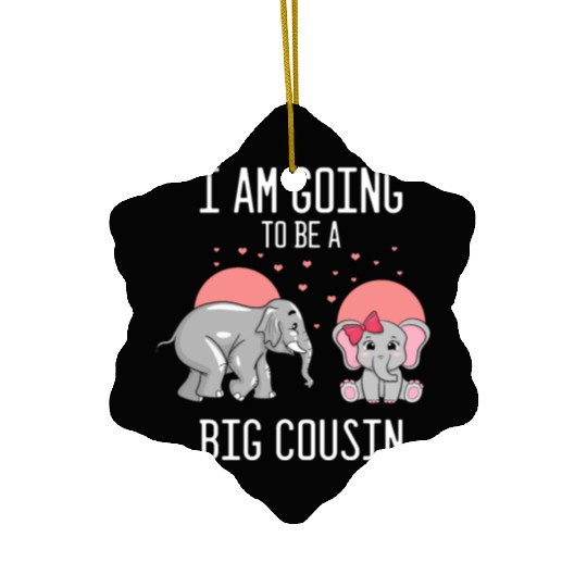 Humorous I'm Going To A Big Cousin Baby Ceramic Ornaments