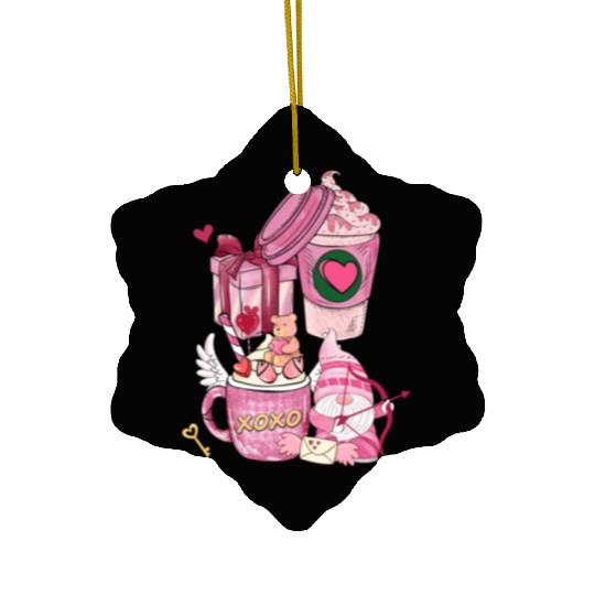 Coffee Is My Love Language Cupid Coffee Valentine Ceramic Ornaments