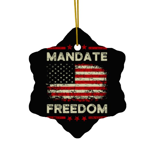 Mandate Freedom idea American Flag Support Medical Ceramic Ornaments