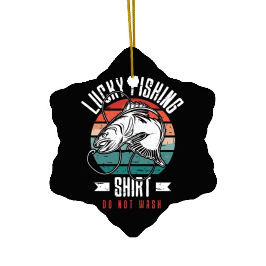 Lucky Fishing Ceramic Ornaments for Fish Hunter and Fisherman