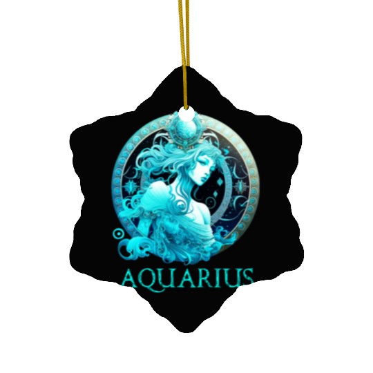 Embrace Your Aquarius Identity: Aquarius Pride Zod Ceramic Ornaments