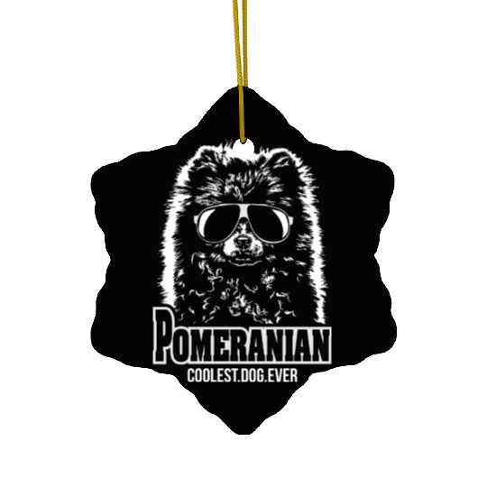 Pomeranian dog coolest dog ever dog mom Ceramic Ornaments