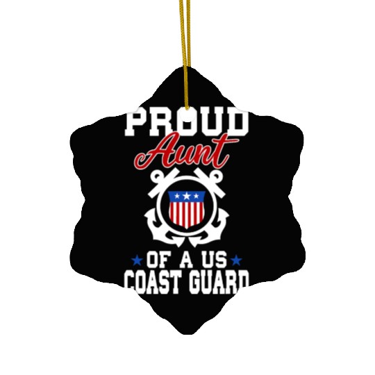 Proud US Coast Guard Aunt Ceramic Ornaments