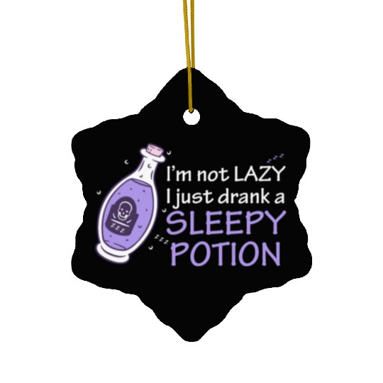 Funny Witch Procrastinating Sleep Potion Pagan Wit Ceramic Ornaments