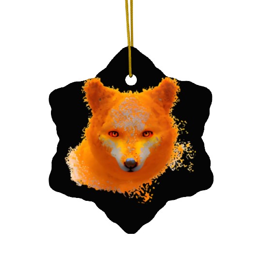 Wild creativity fox Ceramic Ornaments
