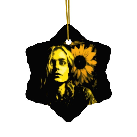 Art Painting Lover Sunflower Girl Art Painting Ceramic Ornaments