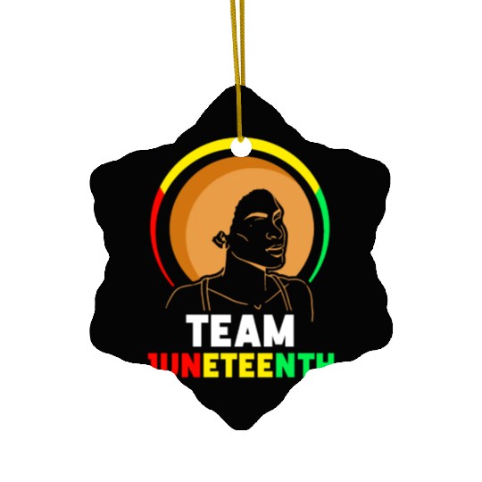 Team Juneteenth Black American Africa 1865 Ceramic Ornaments
