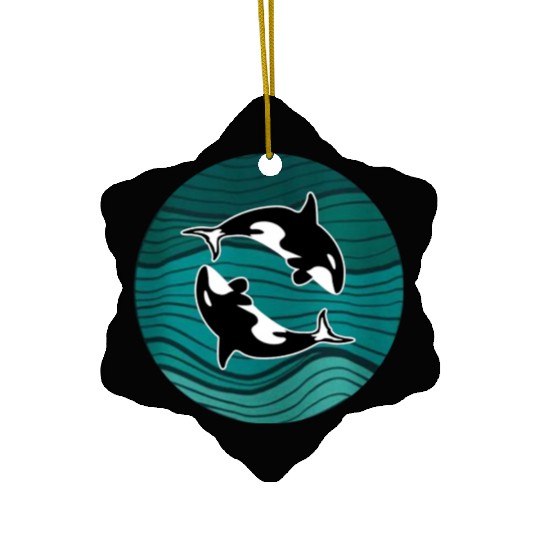 Orca Is My Valentine Life Is Better With Orca Ceramic Ornaments