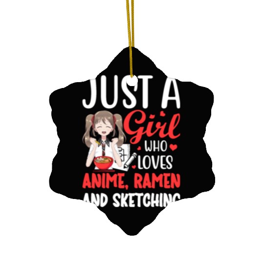 Just a girl who loves anime, ramen and sketching . Ceramic Ornaments